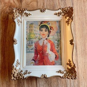 Vintage Gold and Cream Framed Print